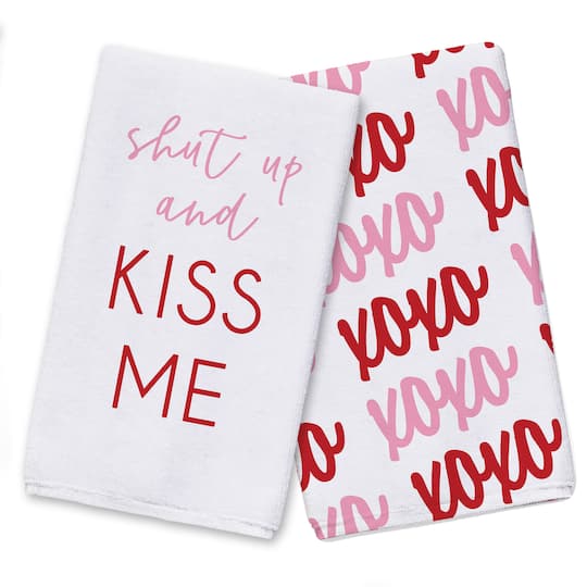 Shut Up & Kiss Me Tea Towel Set